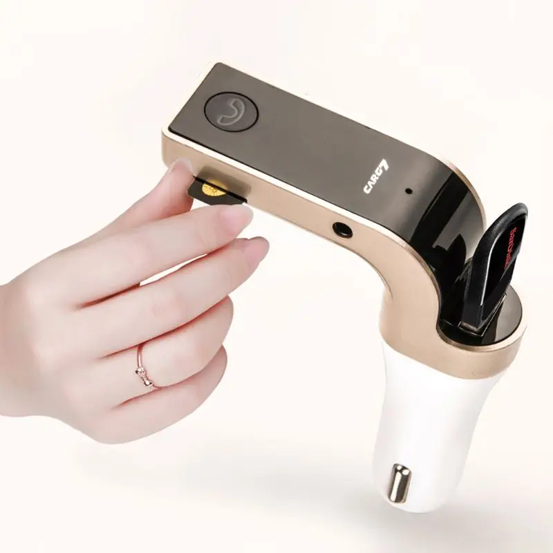 1 шт. автомобильный FM беспроводной передатчик Bluetooth G7 AUX с USB портом поддержка WMA U диск TF