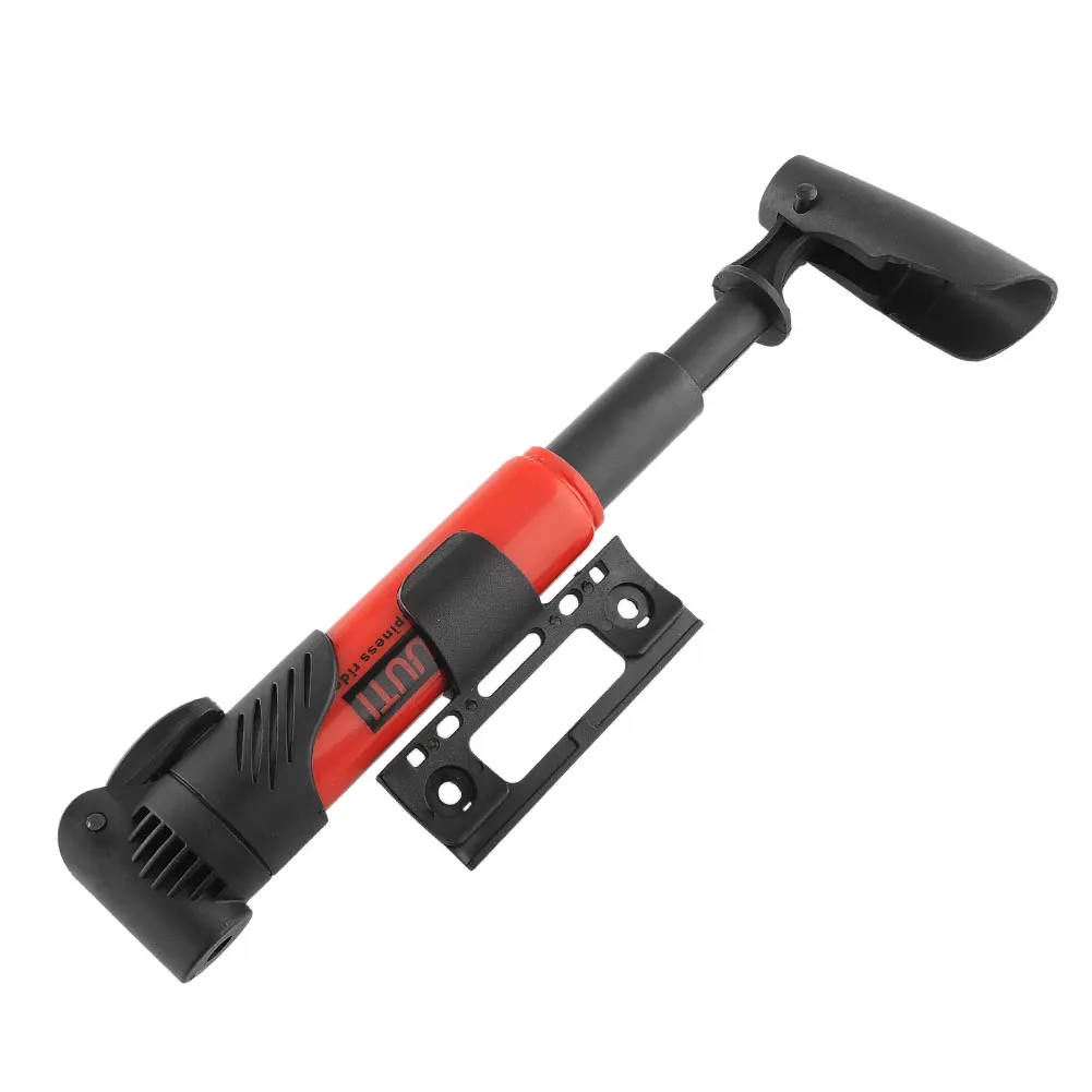 Portable Foldable Bike Cycling Tire Tyre Inflator Air Pump Skidproof Red