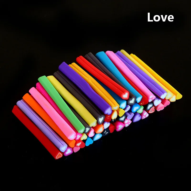 50Pcs slime toy 1 50 шт., 5 мм* 50 мм, сделай сам, кусочки слизи, фрукты, ногти, красота, глина, искусственный пластилин, принадлежности, слимы, пушистый клей, игрушки для детей, подарок - Цвет: 50Pcs slime toy 1
