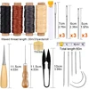 KAOBUY 28PCS Leather Sewing Kit With Large-Eye Stitching Needles, Waxed Thread, Leather Sewing Tools For DIY Leather Craft ► Photo 2/6