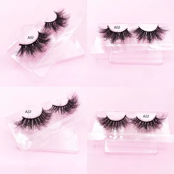 

22-25mm fluffy mink eyelashes 3D extra long mink hair eyelashes 3D mink lashes 3D false Lashes Real Siberian Mink lashes vendor