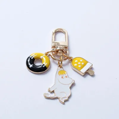 Moomin Mummi брелок Новое поступление модный унисекс Бегемот персонажа плюшевый брелок Романтический мультфильм металлический брелок - Цвет: Snork maiden