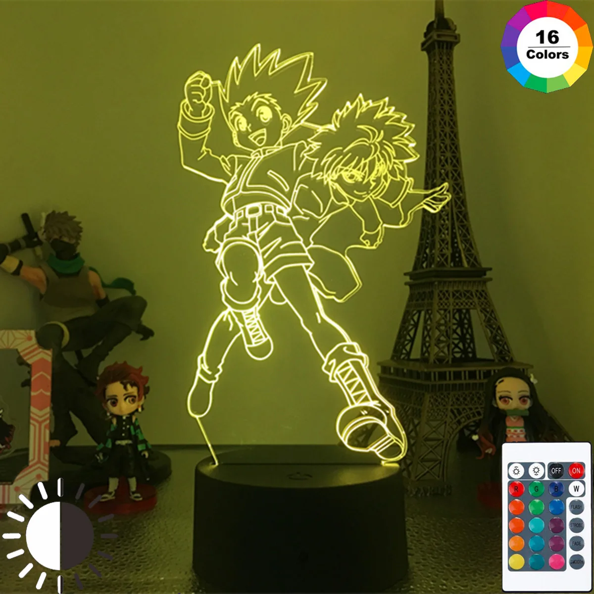 Акриловый ночник Hunter X Killua и Gon для 3d лампы Декор спальни подарок на день рождения