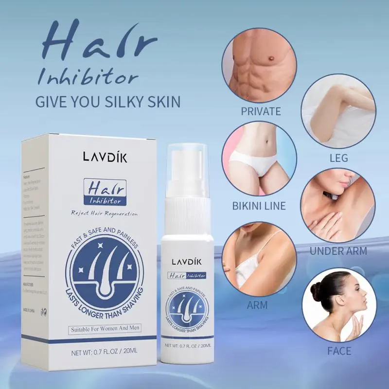 Permanant Hair Growth Removal Inhibitor Spray Beard Bikini Intimate