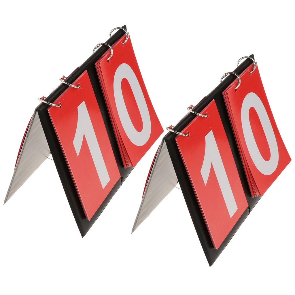 2pcs Portable Scoreboard Score Keeper Portable 2 Digital Sports Flip Score Record Accessories