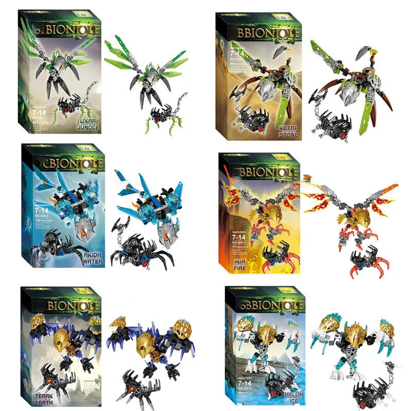 

NEW Biochemical Warrior Bionicle Melum Uxar Akioa Water Creature of Jungle Bricks Toy Building Blocks Compatible with 71303 Toys