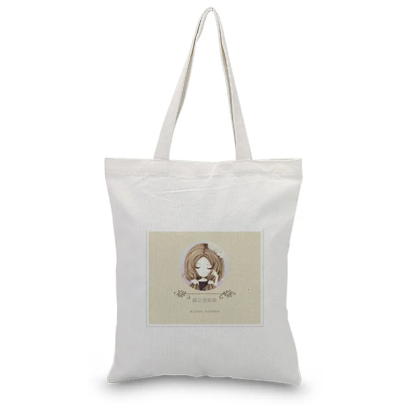 

handbag canvas tote bag text DIY shopping bag print customized printing logo daily use girl foldable Reusable