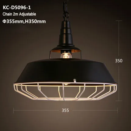 K Винтажная люстра в рустико для кофейни, бара, кухни, острова, E27, Эдисон, подвесной светильник, промышленный Лофт, ретро люстра, светильник - Цвет абажура: K