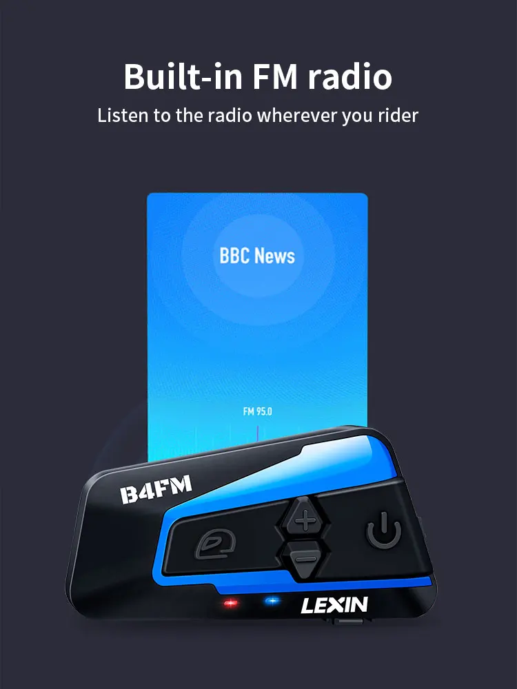 Lexin LX B4FM Мото Интерком и Гарнитура для Мотошлема 4 Райдер 1600M Bluetooth FM Переговорное