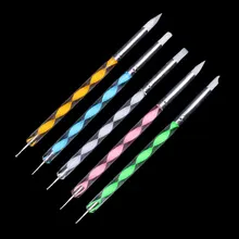 Крест-граница питания бриллиант ручка силикагель точка цветок двуглавый силикагель ручка для маникюра Глина Инструменты модифицированные вмятин Pe