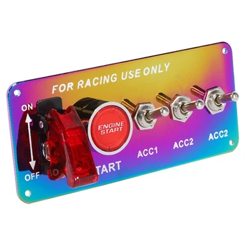 

Racing Ignition Auxiliary Engine Start Button Switch Panel / Car Modification Combination Switch / Colorful Panel Switch
