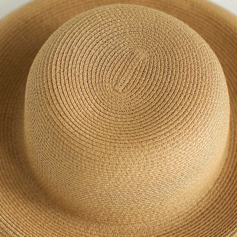 High Quality Summer Hat New Female Sun Hat Folding Beach Hat Outing Sun Protection Hepburn Wind Sun Hat Straw Hat Outdoor Hat