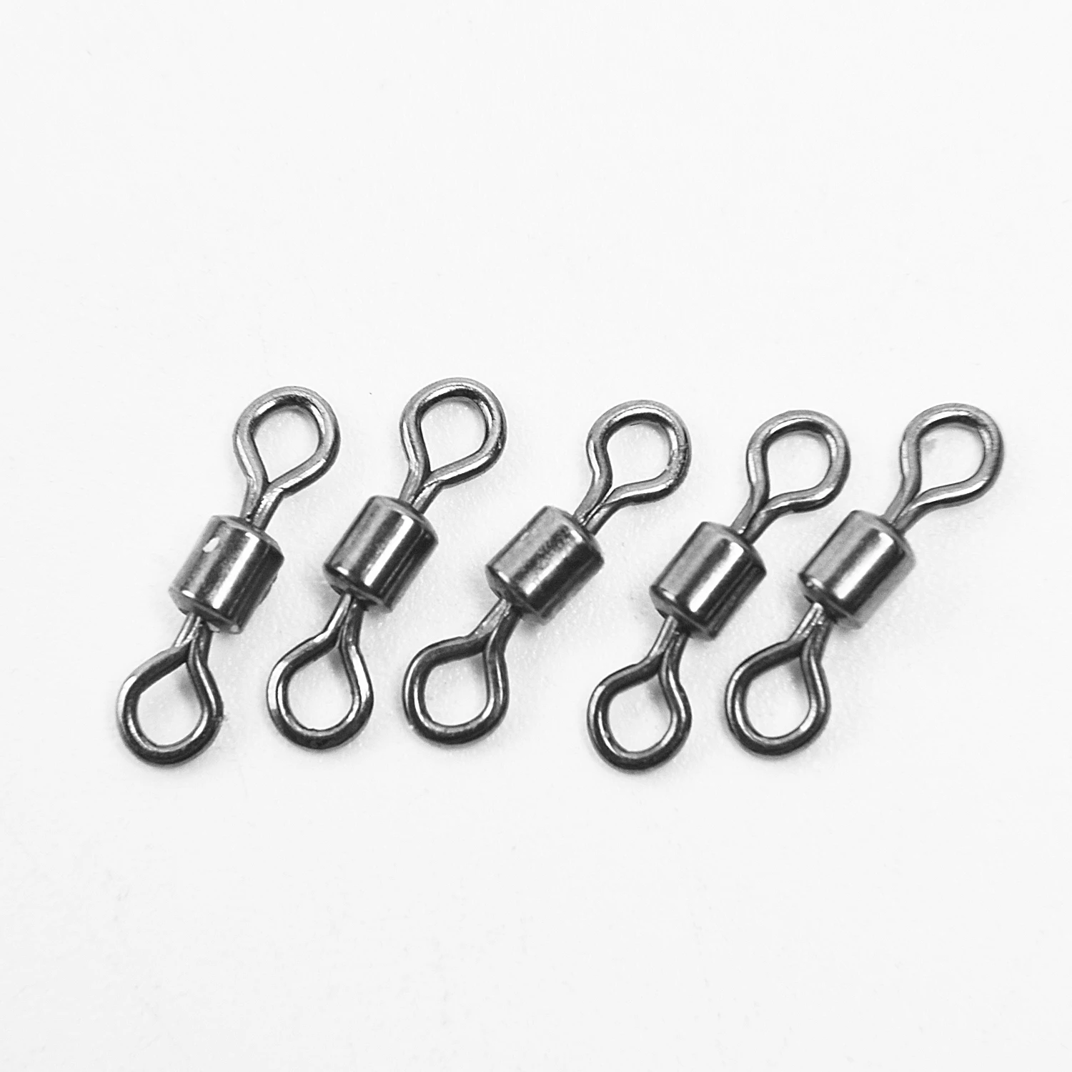 SF 25PCS Fly Fishing Micro Swivels Stainless Steel Ball Bearing Swivels  Hook line Connector Fishing Tackle Accessories