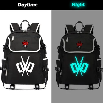 

Chad Wild Clay Printed Luminous USB Backpack School bags for Students CWC Casual backpack Travel Bag Teenagers School Bag