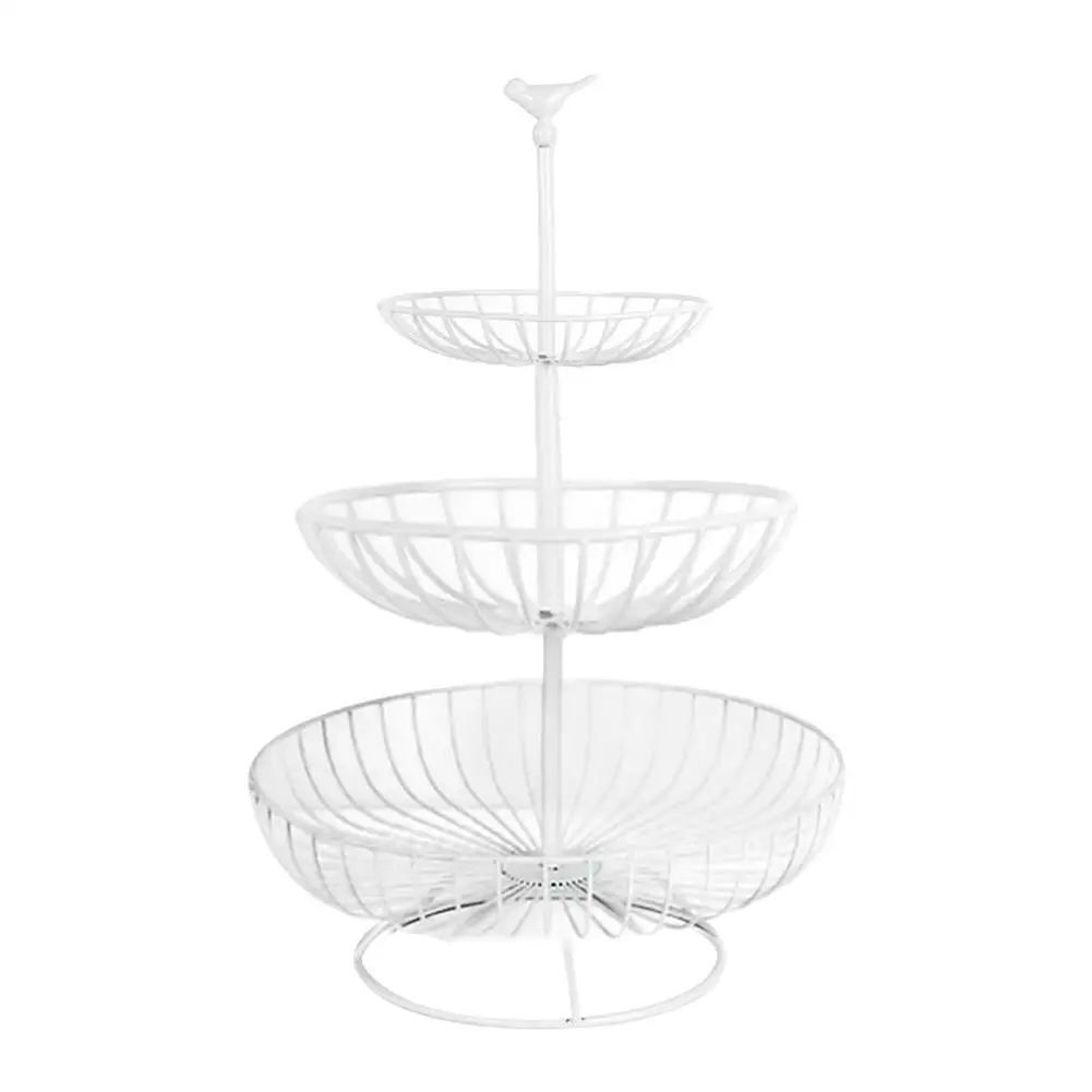 US $27.12 3 Layer Fruit Plate Retro Style European Party MultiLayer Metal Three Layer Fruit Tray Snack Candy Tray Fruit Bowl Counter
