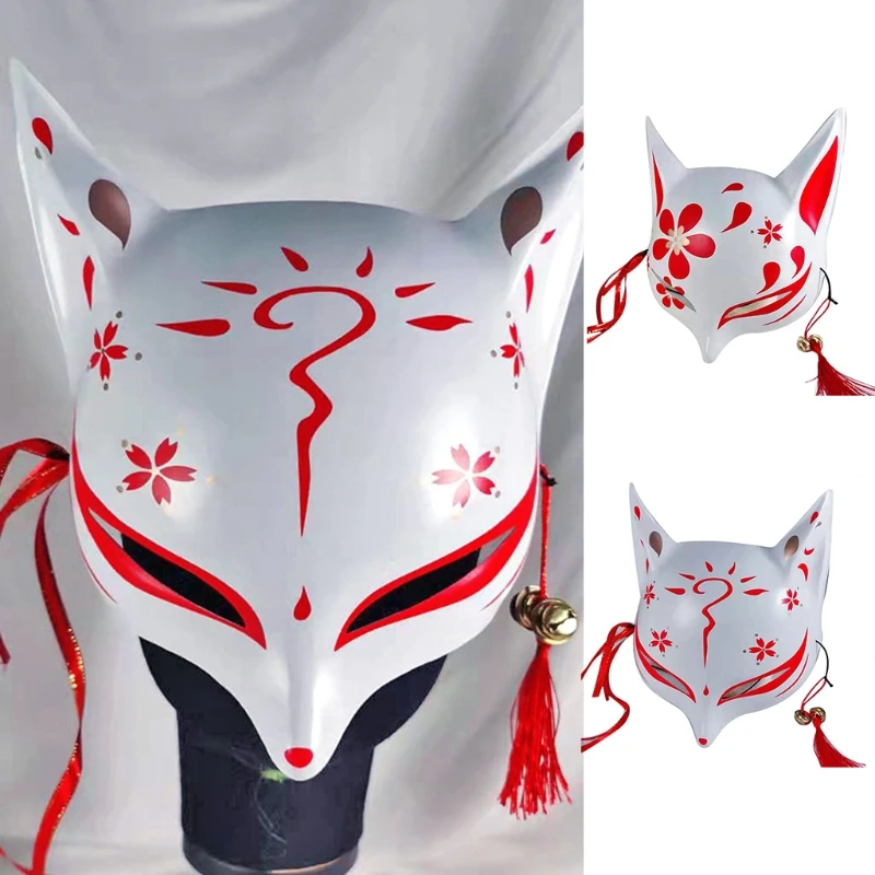 Kitsune маски лисы для косплея японские традиционные костюмы Кабуки на Хэллоуин