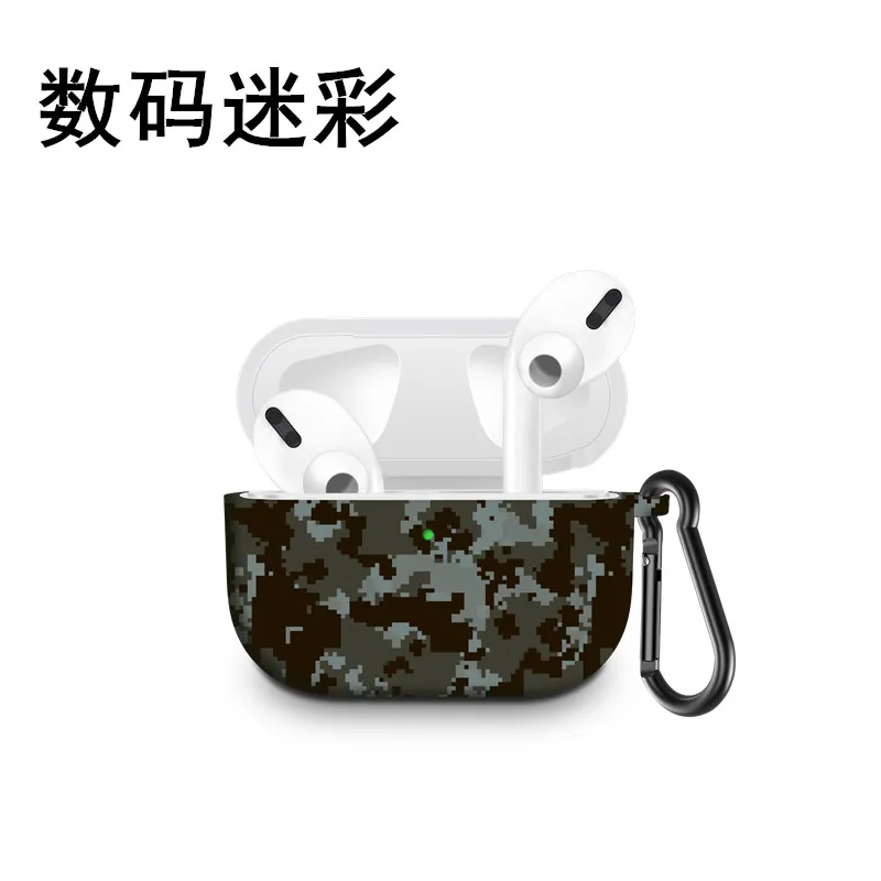 Камуфляжный силиконовый чехол для Apple Airpods Pro TWS беспроводные bluetooth наушники