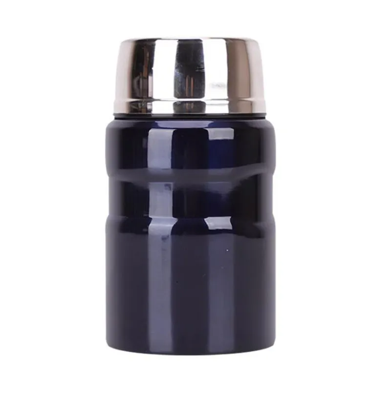 Dark Blue 600 мл портативные контейнеры для супа из нержавеющей стали Термосы Термос Ланч-бокс - Цвет: Dark Blue