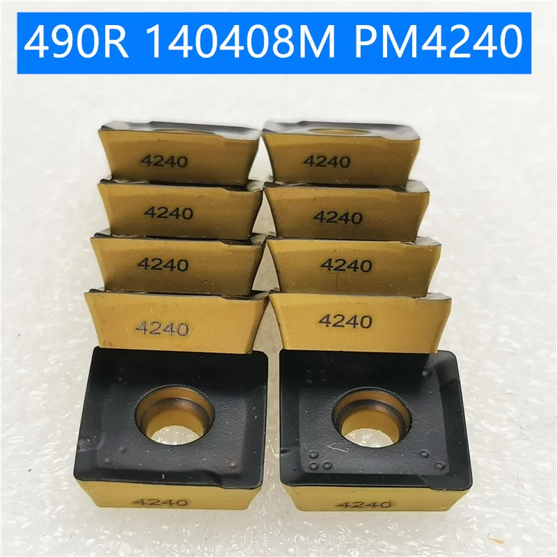 

50PCS 490R 140408M PM 4240 490R140408M PM4240 Carbide Insert Turning Milling Cutter CNC Cutting Tool Slot Cutting