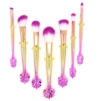 

7Pcs Mermaid Combination Portable Travel Makeup Set Beauty Makeup Girl Tool Blush Foundation Liquid Eye Shadow Gradient Makeup