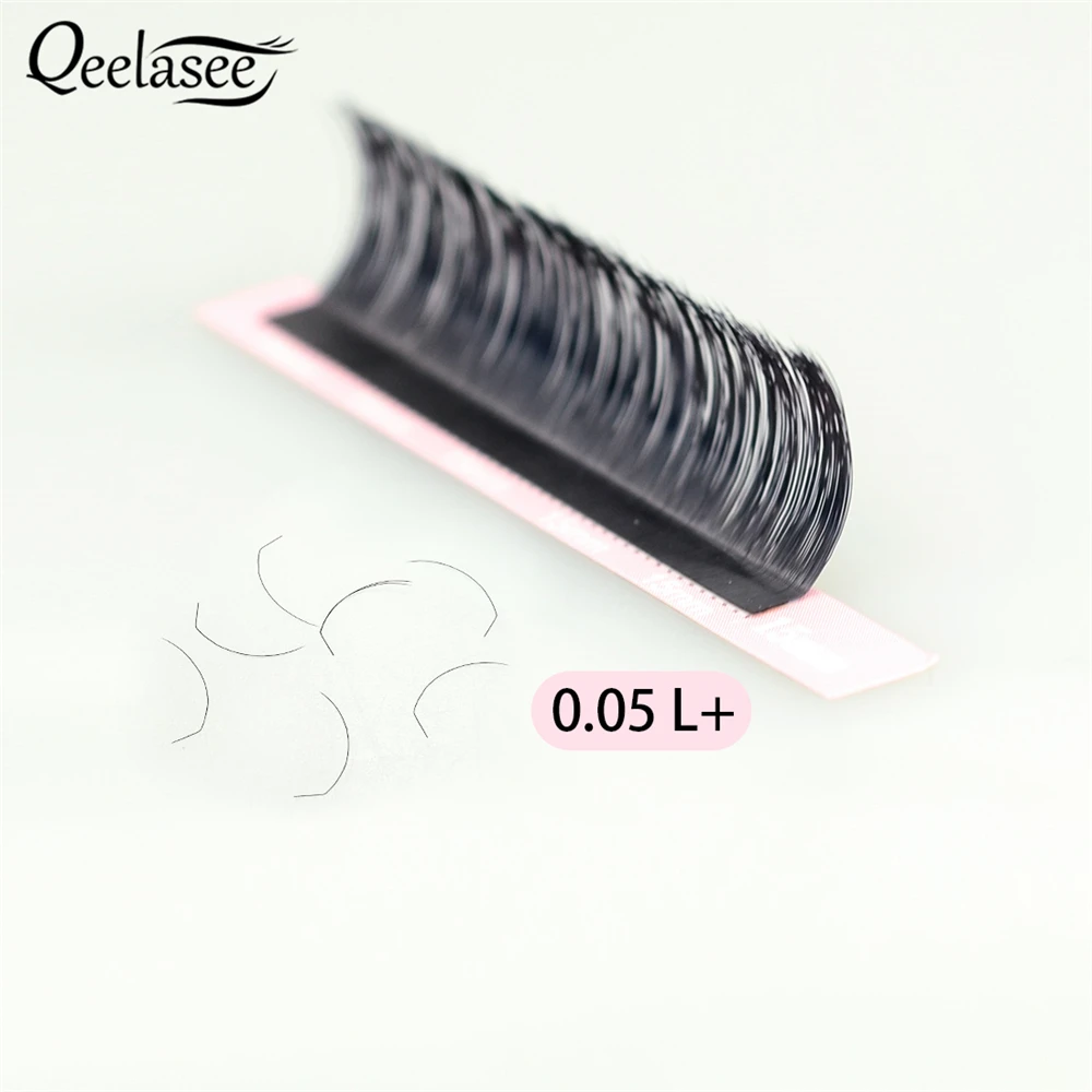 Qeelasee L/L+/LC/LD curl False Eyelash Extensions Mink Black Material 8-15mm Mixed Tray L curl Makeup Lashes