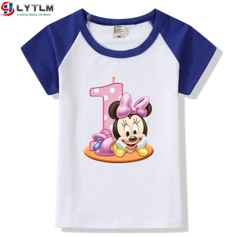 LYTLM/футболка для маленьких девочек 1 год, футболка для девочек на день рождения Детская летняя одежда с рисунком аниме для маленьких девочек vetement Enfant fille