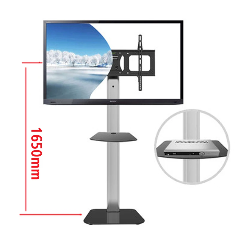 DL ST98G стеклянный алюминиевый Наклонный поворотный 37 &quot 60&quot светодиодный ЖК