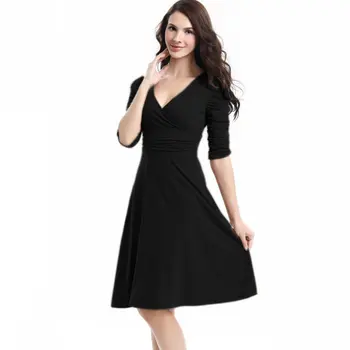 

2020 new style Summer dress solid woman Office lady dress 033