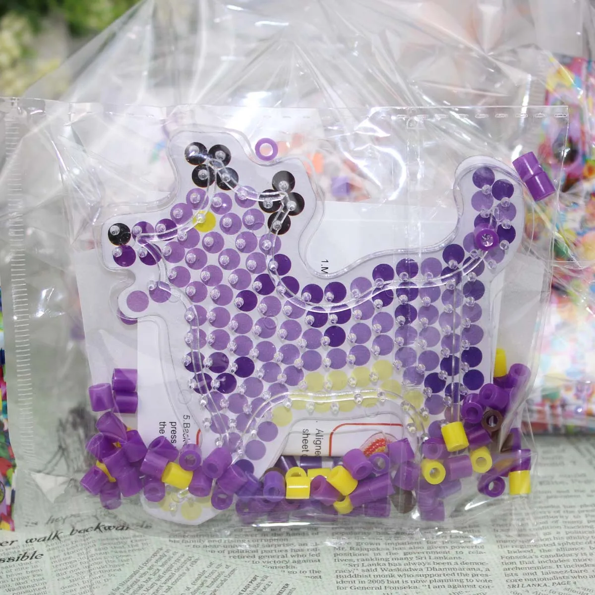Y16 Bean Puzzle Набор борьба детей подарок детский сад DIY материал коробка головоломки Дети горох