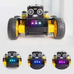 De ciencia Juguetes Educativos, coche de cuatro ruedas, Robot, programación de traza, Control por aplicación, función de evitación de obstáculos