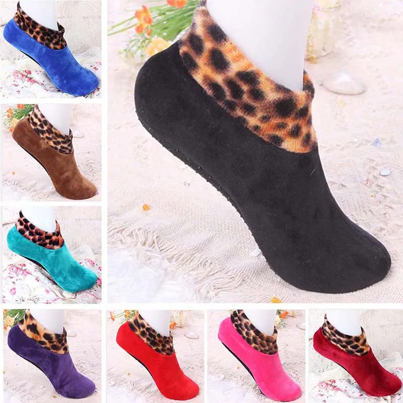1pair Winter WarmSock Unisex Thicken Non Slip Sock Home Bed Floor Elastic Socks Indoor Slipper Men Women 8 Colors