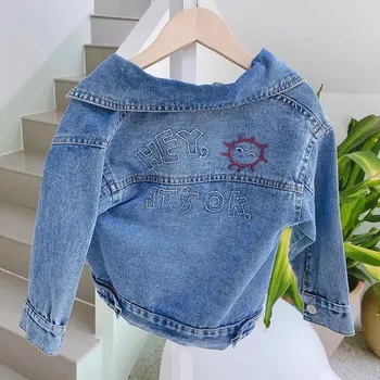 

Halilo 2020 Spring Autumn Toddler Denim Jackets Blue Color Korean Style Baby Boy Jeans Coat Unisex Boys Girls Outerwear Jackets