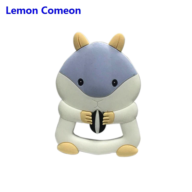 Lemon Comeon Силиконовые Прорезыватели мультфильм белка детские жевательные игрушки креативные Детские зубные кольца игрушки младенческой зубочистки Товары для малышей 1 шт
