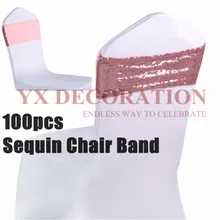 Красочные 100 шт блесток повязка на стул из лайкры Sash галстук-бабочка для банкета свадебные чехлы для стула украшения