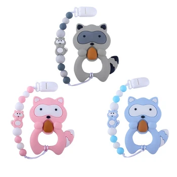 

Handmade Pacifier Clips Holder Chain Silicone Pacifier Chains Baby Teether Teething Chain