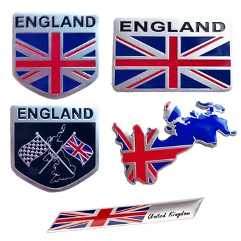 

3D GB England UK Flag Union Jack Shield Emblem Badge Decals Decor Sticker