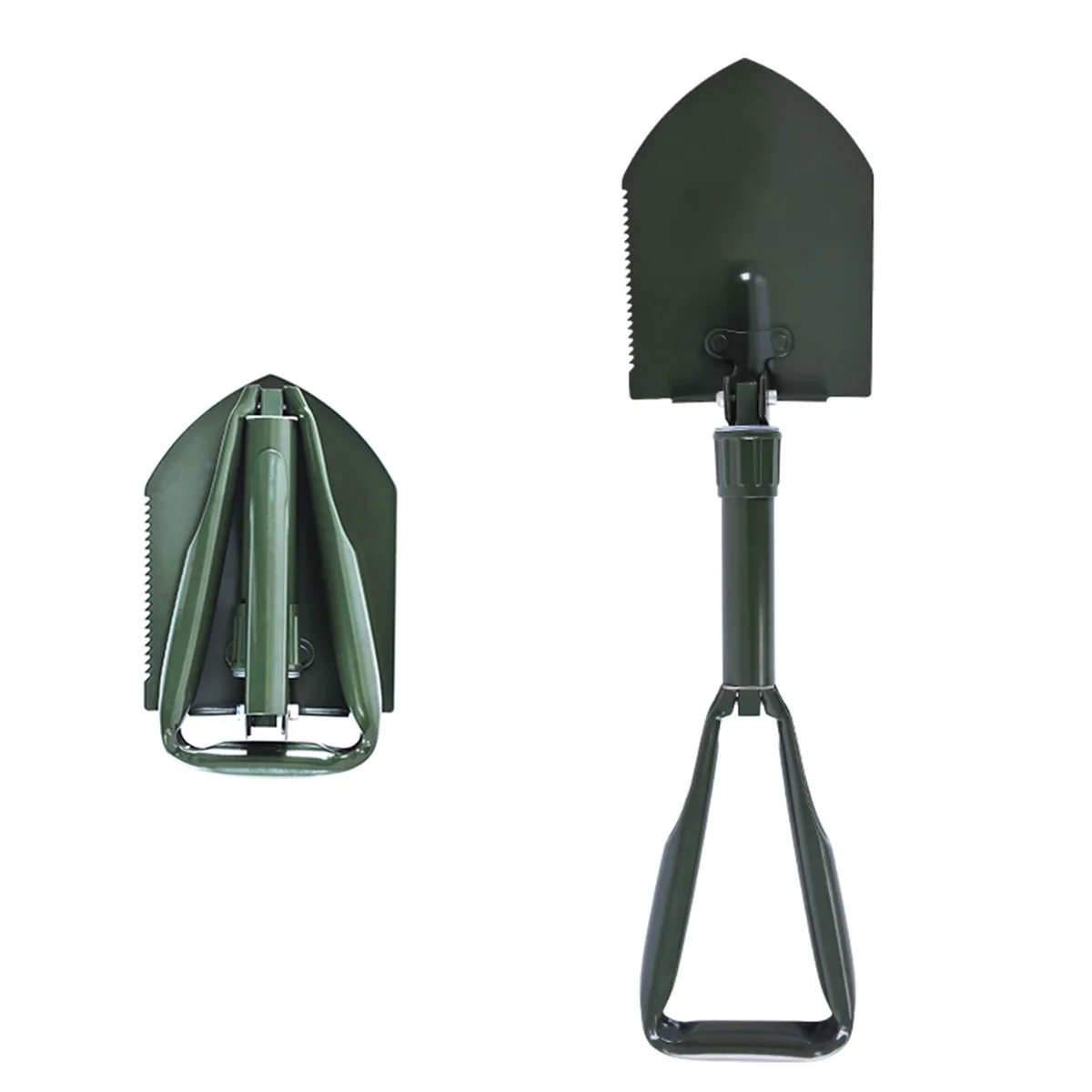Folding Shovel Set Military Green Multi Functional Survival for Camping Hiking Backpacking Adventure Camping Garden Shovel