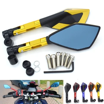 

Universal motorcycle CNC Aluminum Blue Glass Rearview Mirror For YAMAHA MT-07/FZ-07 FJ-09 MT-09/SR/FZ-09 FZ1 FAZER FZ16