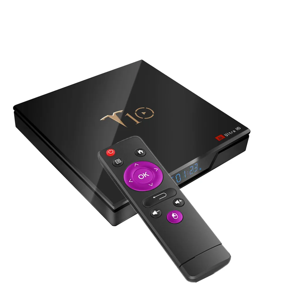 5 шт./лот T10 ТВ приставка Amlogic S905W четырехъядерный Android 8 1 смарт ГБ ГБ/2 16