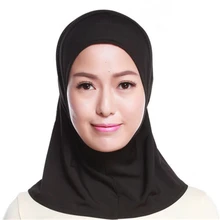 Хлопок мусульманский Внутренний шапочки под хиджаб исламский шарф шляпа хиджаб исламский ниндзя хиджаб