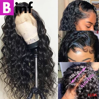 

13X6 Water Wave Human Hair Wigs Lace Front Human Hair Wigs Pre-plucked With Baby Hair Peruvian Remy Hair For Black Women