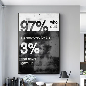 

Inspiration Artwork Never Give Up Wall Art Posters and Prints Modern Art Canvas Paintings Cuadros Picture for Home Living Room