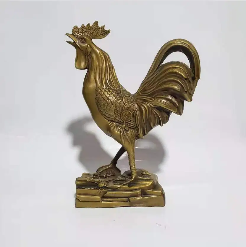 購入 ブログ 真ちゅう製の中国のフィギュア風水銅のwealthマネーコックロースタースタンド動物の装飾品 セールスプロモーション Deltaexperts Mu