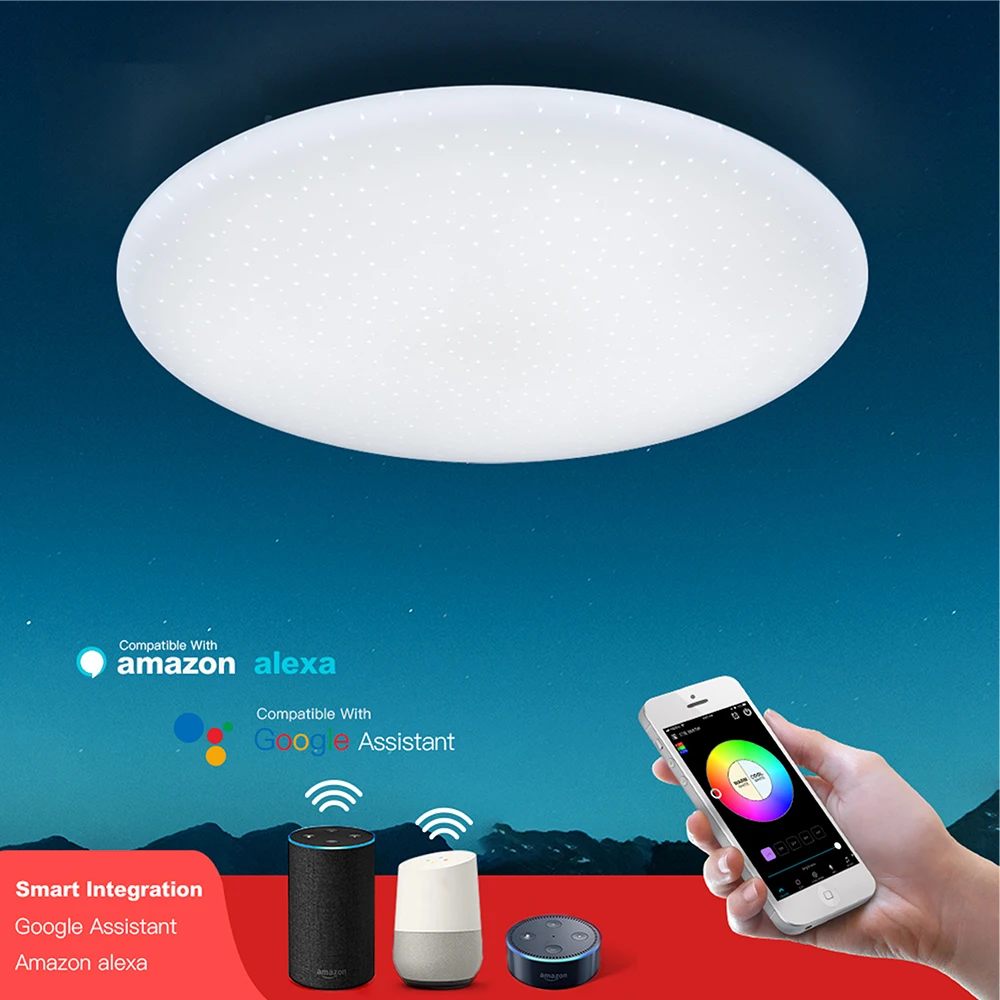 

Smart LED Ceiling Light WiFi / APP Smart Remote Control 48W / 60W, Bedroom Kitchen Living Room Ceiling lamp RGB Dimming