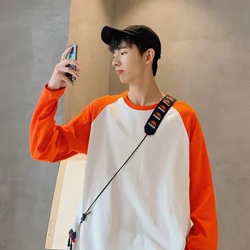 

ZHIJING Spring And Autumn Men Plus-sized Base Mixed Colors Long-sleeved T-shirt Korean-style Stylish Loose Wear Loose Tops
