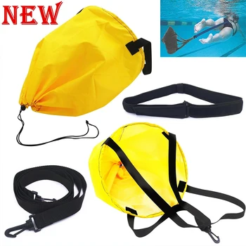 

Swim Resistance Belt Outdoor Safety Elastic With Drag Parachute Adjustable Size Webbing Portable Strength Training Swimming Pool