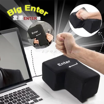 

Big Enter Supersized Key USB Pillow Office Desktop Travel Nap For Anti Stress Relief