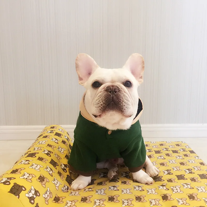 Одежда для собак «солдат в армии Божией», зимняя одежда для собак «Французский бульдог», пальто с капюшоном и хлопковой толстой курткой для щенков, комбинезон с Мопсом