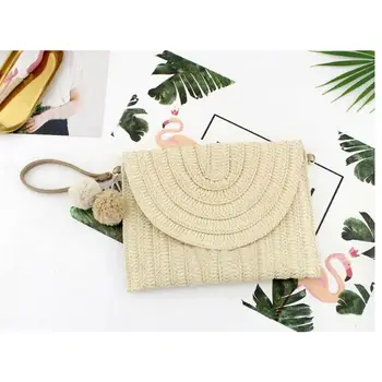 

Women Handbags Small Square Rattan Straw Woven Bag Bohemia Style Beach Bag Circle Handbag Boho Bag /BY
