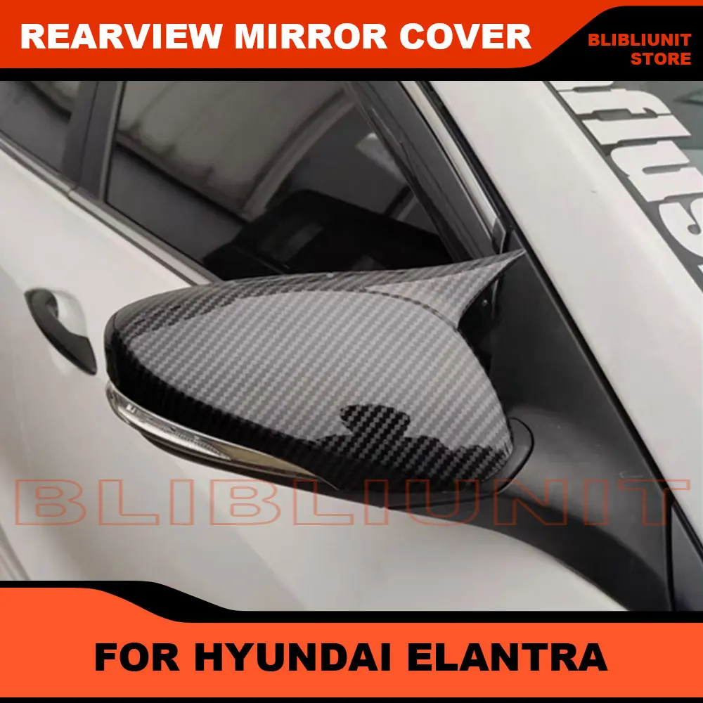 Для Hyundai Elantra 2011-2015 ABS углеродное волокно внешний вид Окс рогом стильная дверь